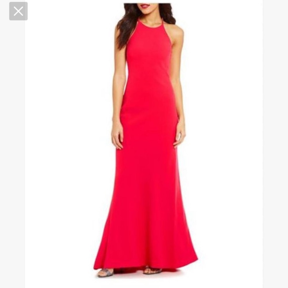 Calvin Klein long red dress
